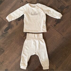 H&M Organic Cotton Cream Baby Set